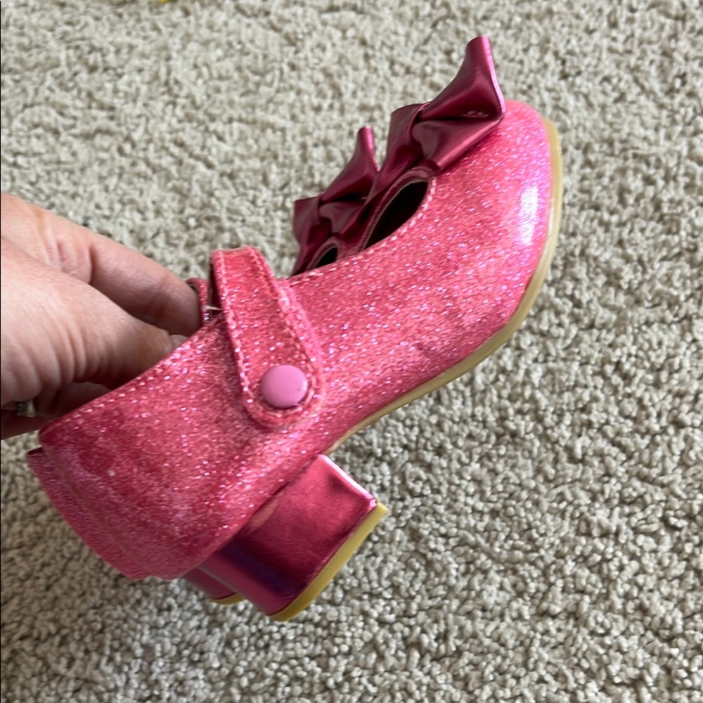 Disney Minnie Mouse Pink Glitter Kids Shoes - Picture 3 of 5